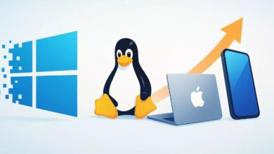 Linux surpasses 5% market share on US desktops for the first time